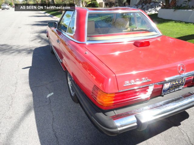 1987 Mercedes Benz 560sl Red With Palomino Interior Both