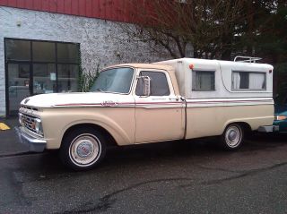 1964 Ford F 100 Truck Pickup With Camper - Survivor photo