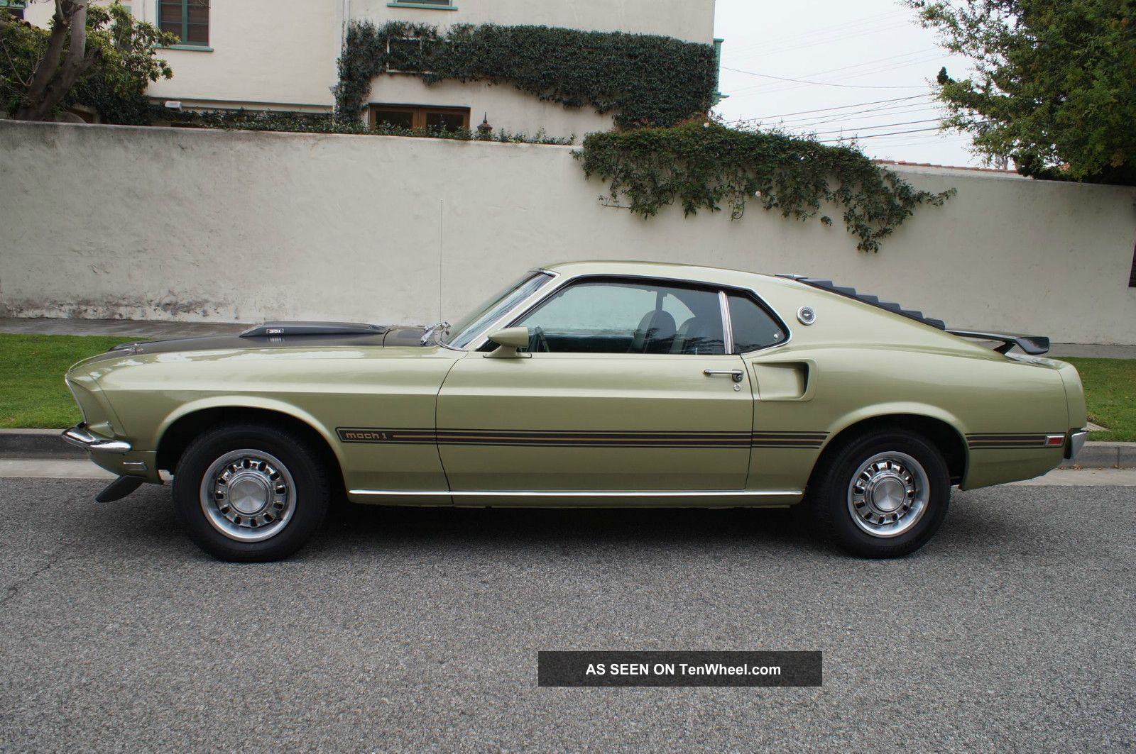 1969 Mach 1 Fastback Orig Lime Gold Color Ac Ps Pb No Rust