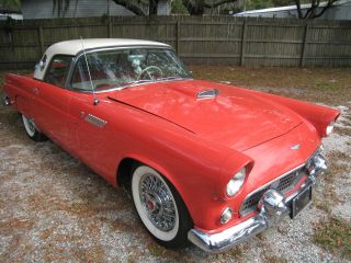 1956 Ford Thunderbird Coral W / White Hard Top And Convertible Top photo