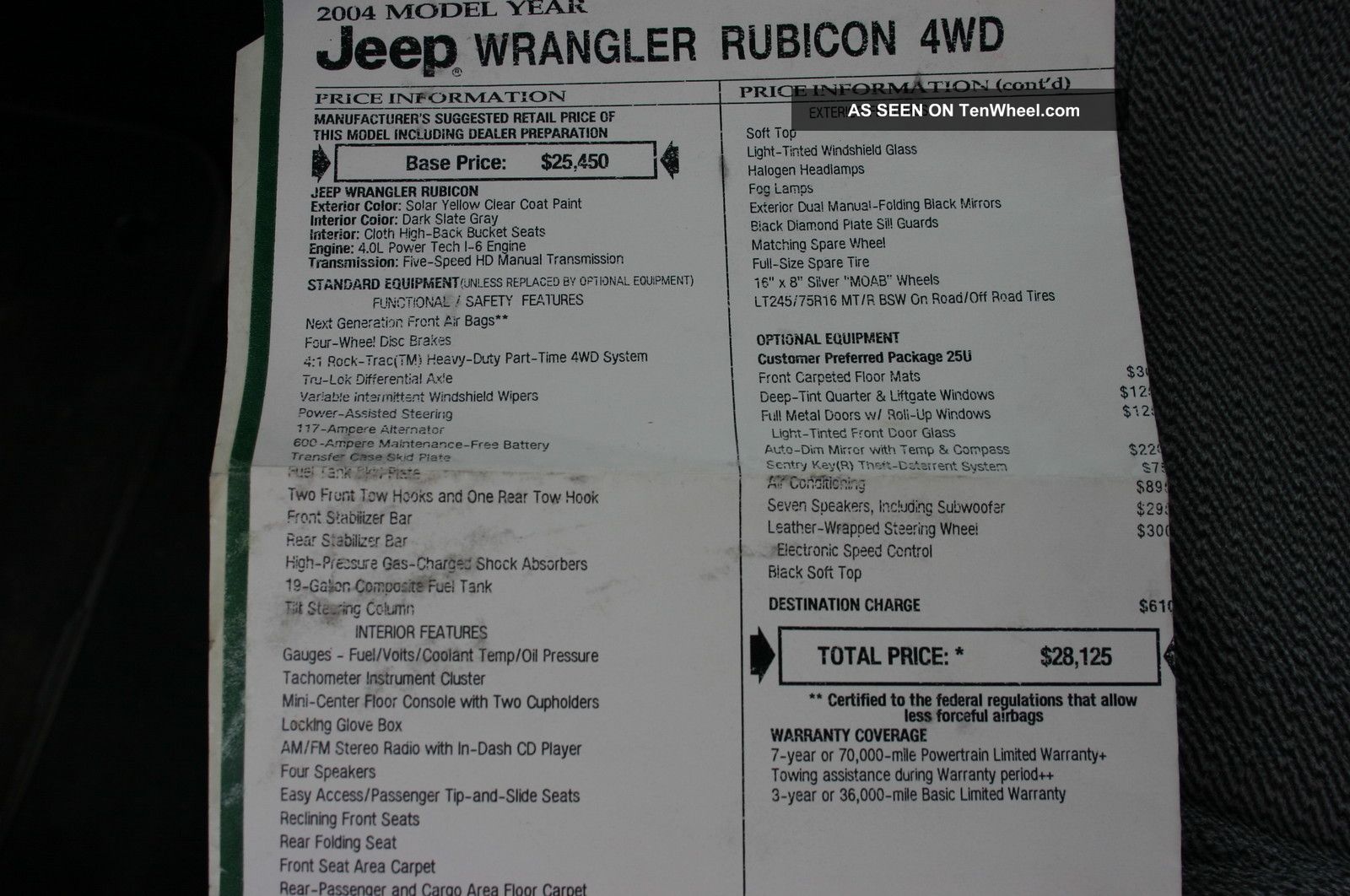 2004 jeep wrangler owners manual