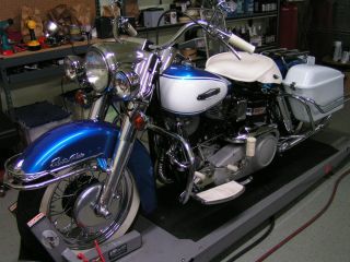1966 Harley Davidson Flh Electraglide Hi Fi Blue Immaculate Condition photo