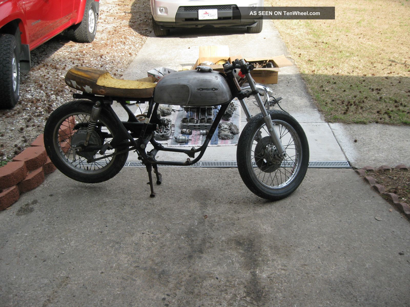1974 Honda Cb350f,  Cb 350 F,  Four,  Cafe Racer,  Classic,  Rolling Chassis,  Basket Case CB photo