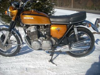 1971 Cb750k1 Four And Looks Great.  K1 Cb750 Four Candy Gold photo