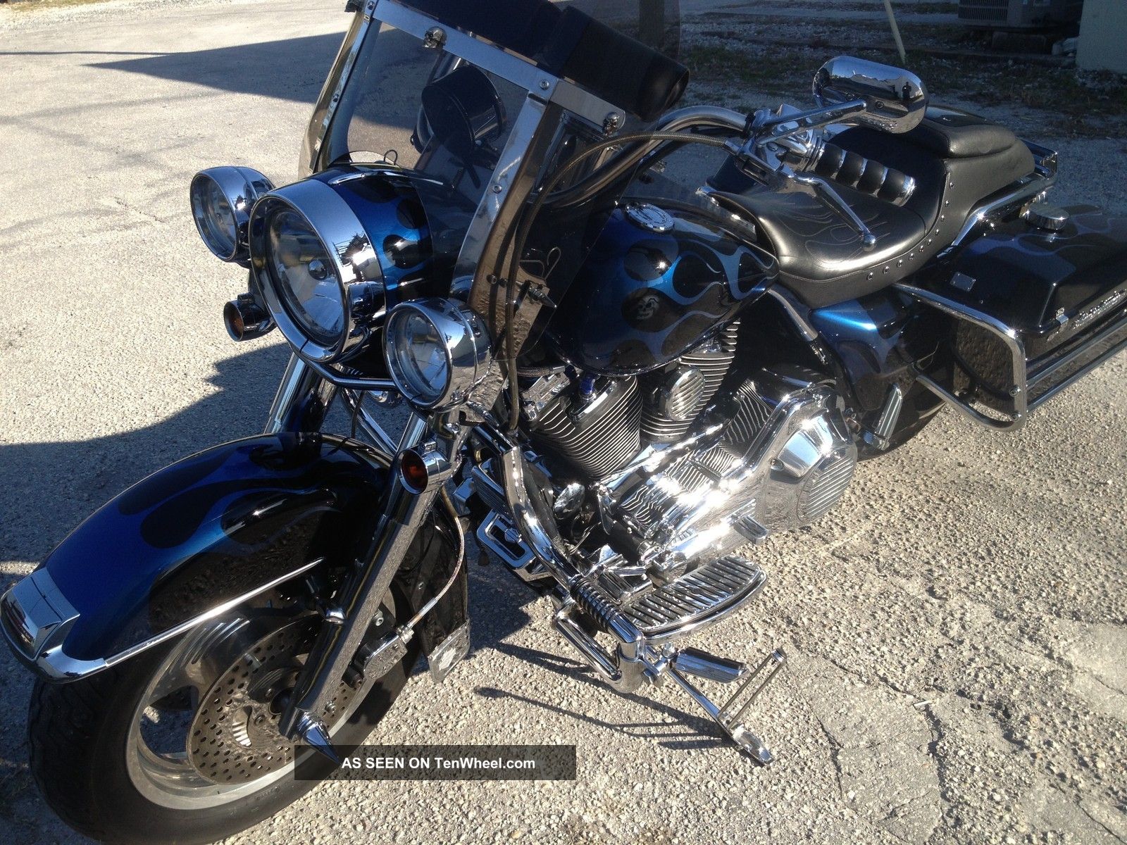 1997 Road King Dresser Touring Black Flames Maximum Chrome Flhrpi Harley