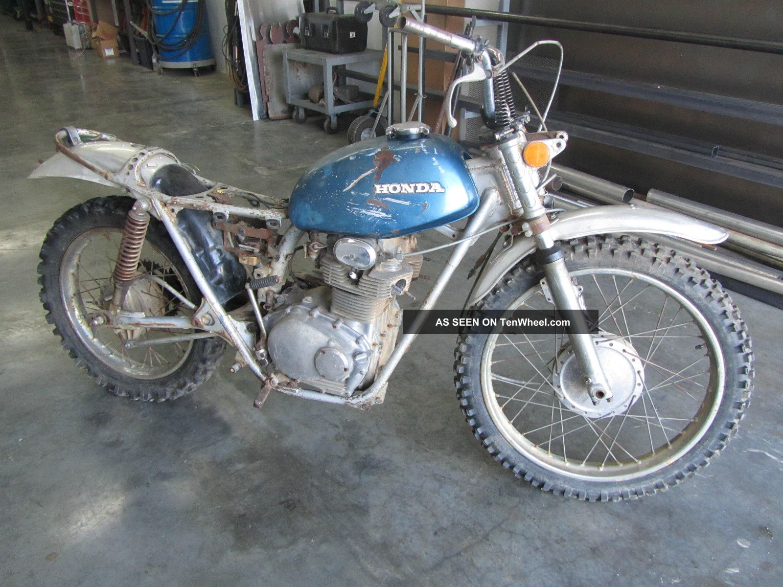 1973 Honda Sl 350 Dirt Bike Enduro 1972 Project Cafe Racer Flat Tracker