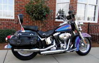 2009 Harley Davidson Heritage Softail,  Rare Two - Tone Black Ice / Blue Ice Pearl photo