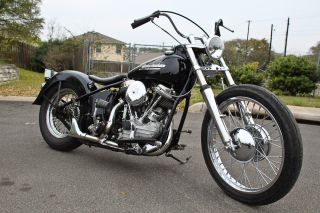 1960 Harley Davidson Fl Panhead Chopper Bobber Custom photo