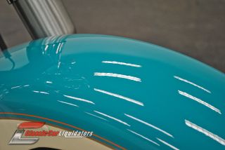 1992 Harley Davidson Fat Boy Turquoise / White 81cubic Inch Wind Screen Look At It photo
