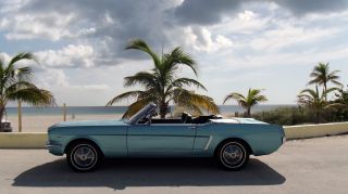 1964 1 / 2 Ford Mustang Convertible,  Turquoise Metallic With Black Interior,  V8 photo