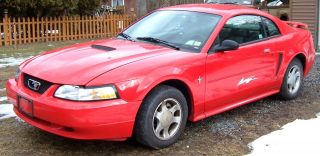 2001 Ford Mustang 2 - Door Sedan 3.  8l Bright Bright Red Automatic photo