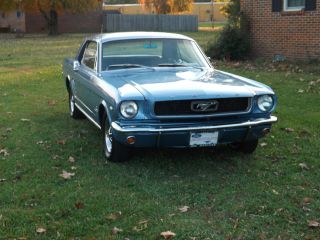 1966 Blue Ford Mustang Coupe.  It Come With A 289v8 And A Automatic [alabama Car] photo