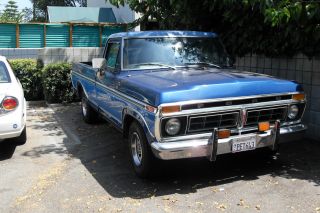 This Is A 1977 Ford F - 100 Ranger.  351 Windsorv - 8 (2 Barrell Due To Ca Smog Law) photo