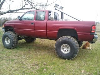 1995 Dodge Ram 1500 Extended Cab Monster Lifted 4x4 360 Ci 44 Swampers photo