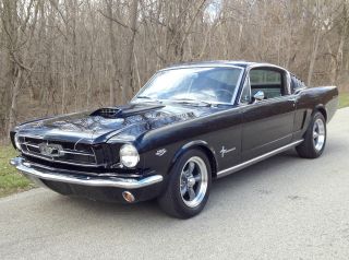 1965 Mustang Fastback Solid Deep Black Paint Pony Interior photo
