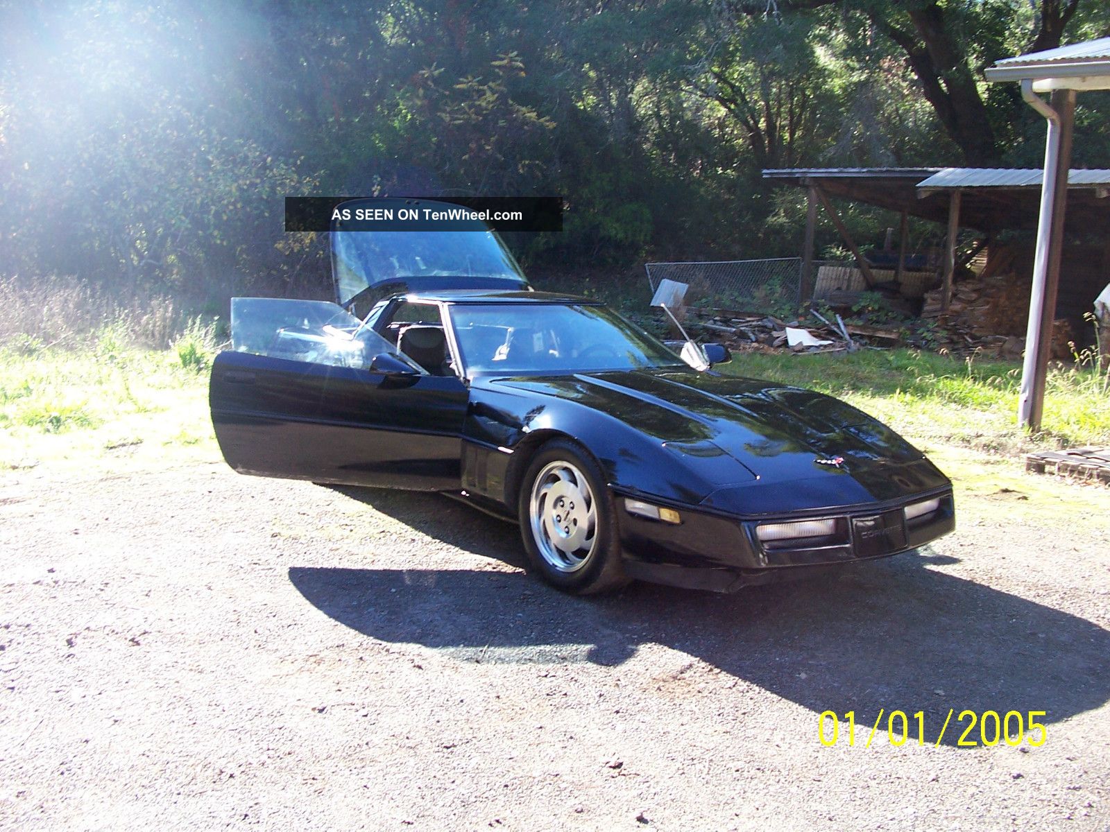 1984 Corvette Coup Rebuilt Motor Black Paint Some Interior Black Grey