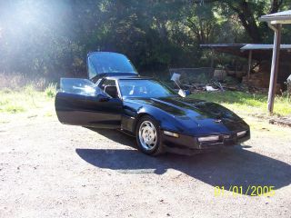 1984 Corvette Coup Rebuilt Motor Black Paint Some Interior Black & Grey photo