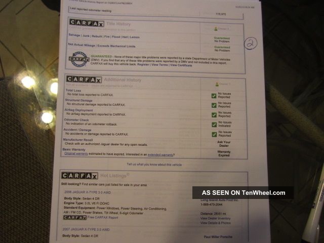 2007 Jaguar X Type 3 0 Awd Car Fax Excellent History