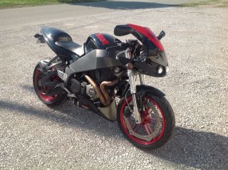 2007 Buell Xb12r Firebolt Black With Red Wheels And Decals Awesome Color Comb photo