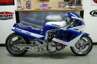 1990 Suzuki Gsxr 1100 Turbo,  Blue & White,  Extended,  1186cc Engine,  Over 220 Hp photo