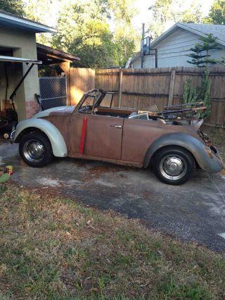 1967 Vw Convertible Bug Type 1 Rare One Year Only Beetle photo