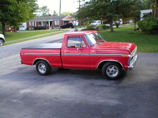 Ford,  F00,  Truck,  1977,  Pickup, ,  Short Bed,  351w,  Red,  Automatic,  Ac,  Ps,  Pb,  C6 photo