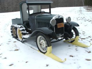 1930 Ford Model A Pickup Snowmobile - - - photo