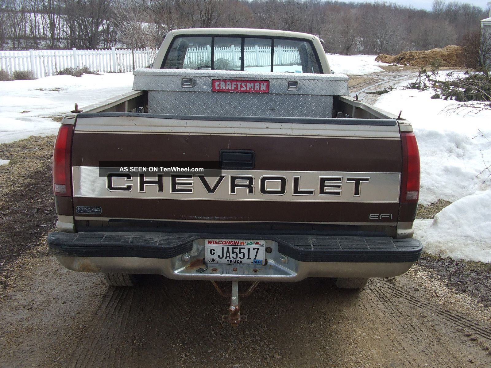 1988 Chevy 3500 One Ton Sinle Wheel Pickup Truck,  With Tool Box Extended Cab N / R C/K Pickup 3500 photo