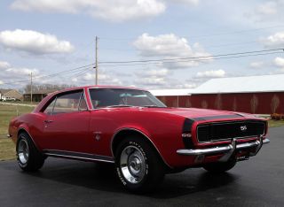 1967 Rs / Ss Camaro Factory 4 P Car Red On Red Rare Option Car Ps,  Pb,  12 Bolt photo