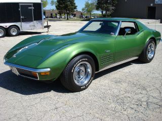 1972 Corvette Coupe 454 4 Speed Elkhart Green Numbers Matching Car Low Res photo