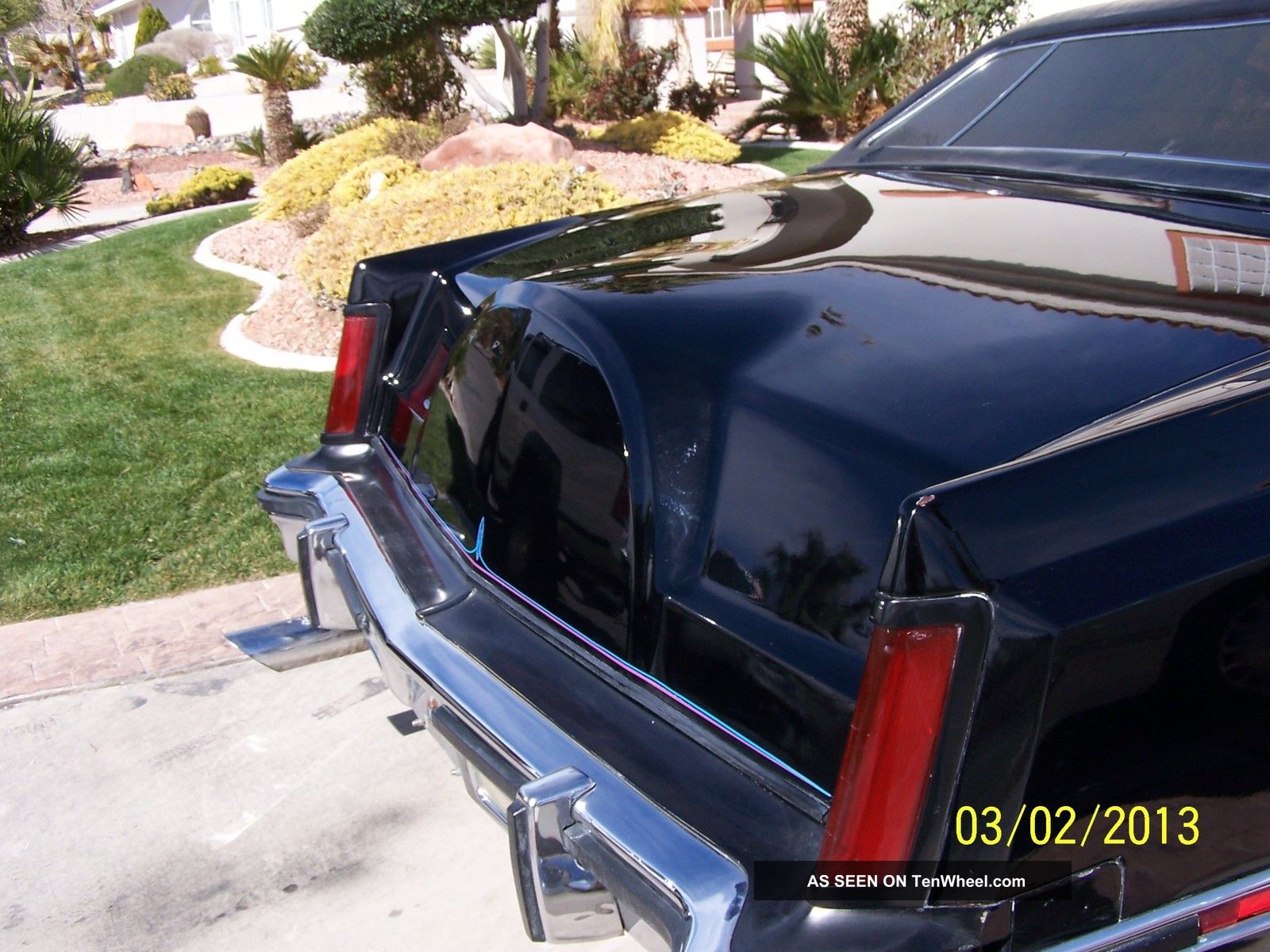 1977 Lincoln Continental Mark V Black Custom Chop Top