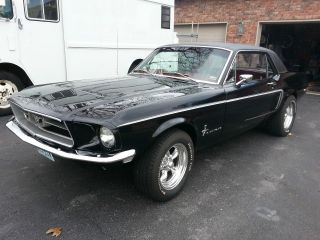 1967 Ford Mustang Black On Red Working Factory A / C Car photo