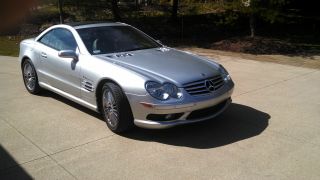 2004 Mercedes Benz Sl55 Amg Convertible Silver Loaded photo
