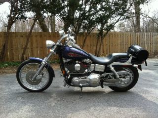 1999 Harley Davidson Fxdwg Dyna Wide Glide,  Cobalt Blue photo