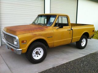 1971 Chev Pickup 4x4 4spd Short - Wide - Bed 1 / 2 Ton - - 2nd Owner photo