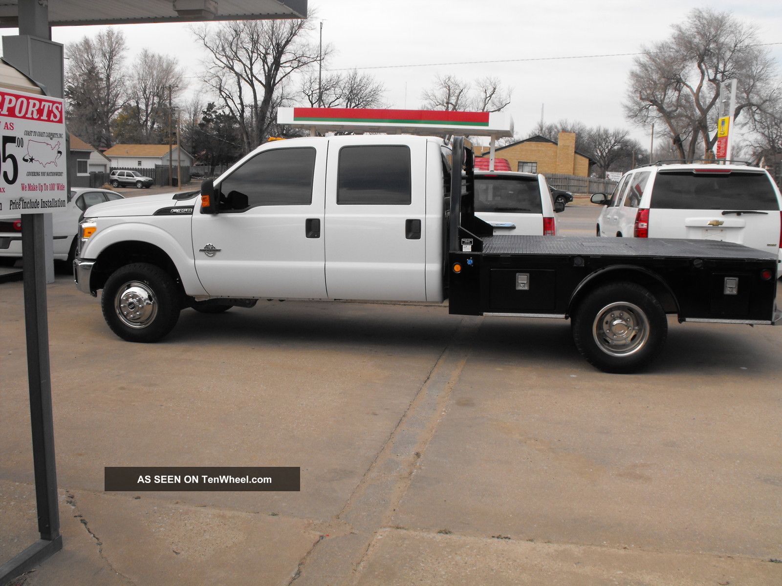 2011 F350 Crew Cab Cm Flatbed 4x4 Diesel Dually