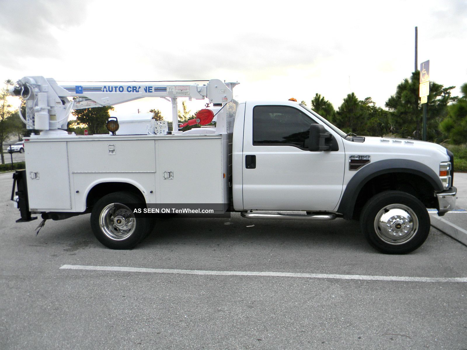 2008 Ford F550 F450 4x4 Mechanics Utility Service Crane Truck 4k Lb. 