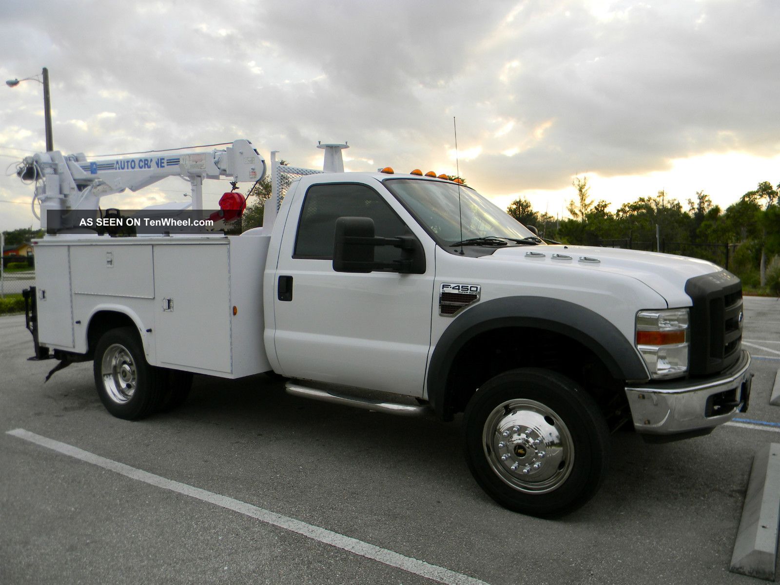 2008 Ford F550 F450 4x4 Mechanics Utility Service Crane Truck 4k Lb. 