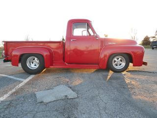1953 Ford F100 Custom Red Hot - Rod Pick - Up Truck,  With A Supercharger Engine photo