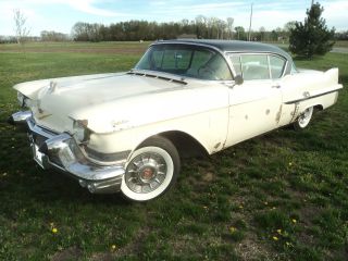 1957 Cadillac Series 62 2 Door Coupe Deville Barn Find Rat Rod Gasser Low Rider photo