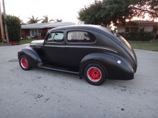 1939 Ford Pre War Hot Rod Mat Black Bad To The Bone All Steel photo