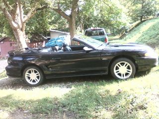 1996 Ford Mustang Gt Convertible 2 - Door 4.  6l,  Black,  Ac,  Loaded photo