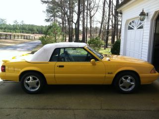 1993 Ford Mustang Lx 5.  0 Yellow Convertible photo