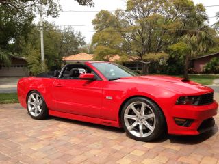 2011 Ford Mustang Gt Saleen Convertible In Race Red With Full Black photo