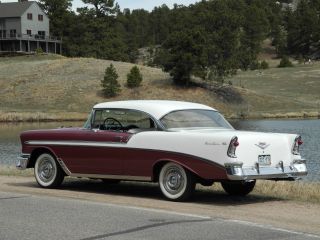 1956 Chevrolet 2 Dr.  Bel Air Hardtop,  Numbers Match Car Rare Dusk Plum & Ivory photo
