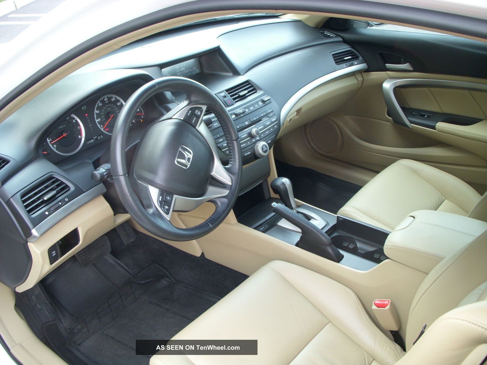 2009 Honda Accord Coupe 6 Cyl Ex L White With Tan Interior