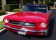 1964 1 / 2 Mustang Convertible,  Factory Air,  Auto Trans,  Red,  Blk Interior Mustang photo 3