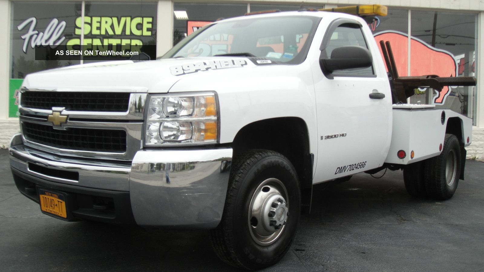 2007 Chevrolet Silverado 4x4 3500 Hd Gas Lt 6 0l Wrecker Tow Truck