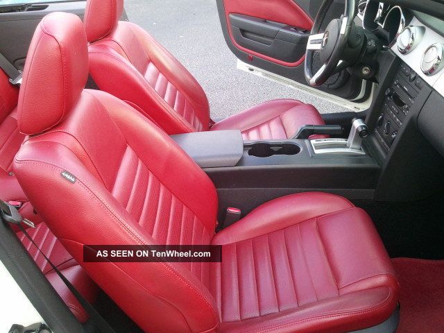 2005 Mustand Gt Convertible White Red Black Interior