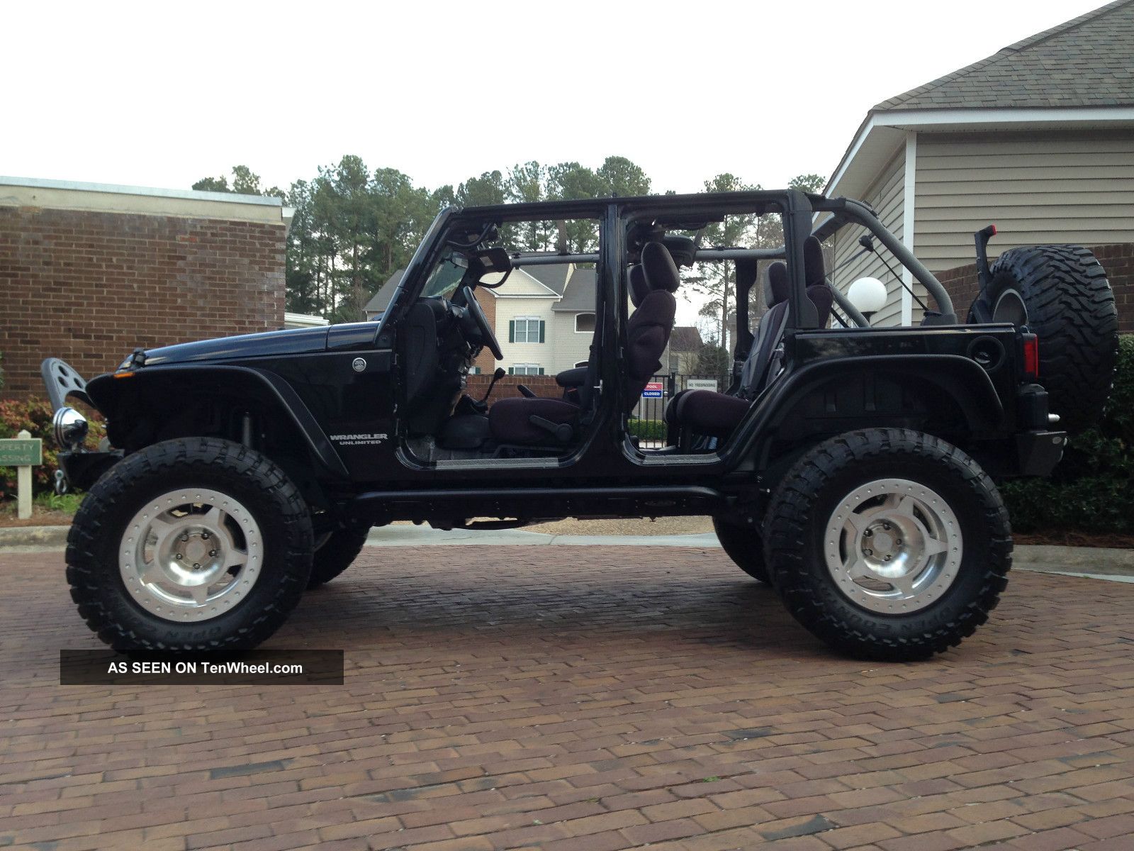 Lifted 4 Door Jeep Silver